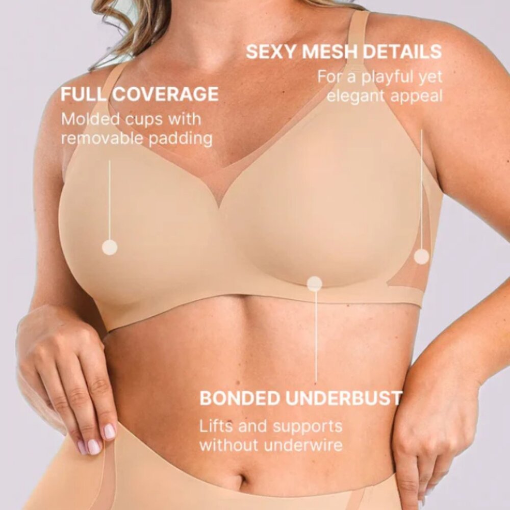 SHAPELLX BRA LARGE "INNER ARMOR" NWT $58 NEW